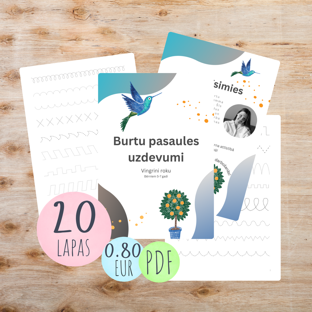 Burtu pasaules uzdevumi "Vingrini roku" bērniem 5-7 gadi.
