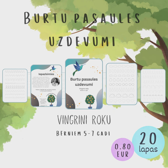 Burtu pasaules uzvedumu "Vingrini roku" bērniem 5-7 gadi, video.